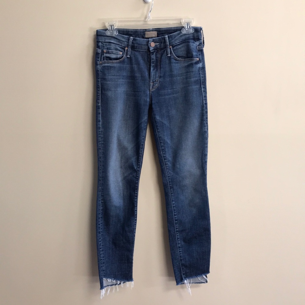 Mother Jeans The Looker Ankle Step Fray Size 25